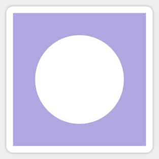 White polkadots on lilac Sticker